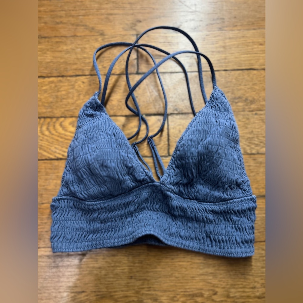 PINK Victoria's Secret Blue Smocked Bralette